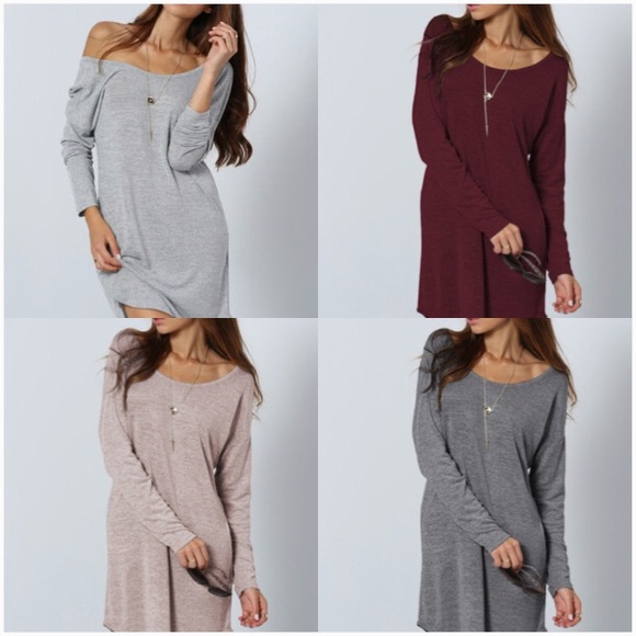 Heather Gray V-Back Shirt Dress - Picture 7 of 8